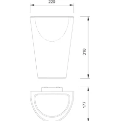 Applique Da Esterno-Selezionato da Mazzolaluce Applique porta pianta per esterno bianca