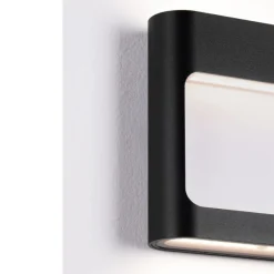 Applique Da Esterno-Selezionato da Mazzolaluce Applique quadrata per esterno nera moderna led 9w 3000k