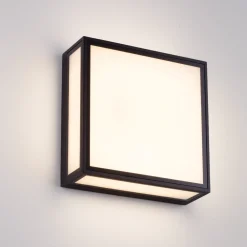 Applique Da Esterno-IsyLuce Applique quadrato antracite per esterno quad déco