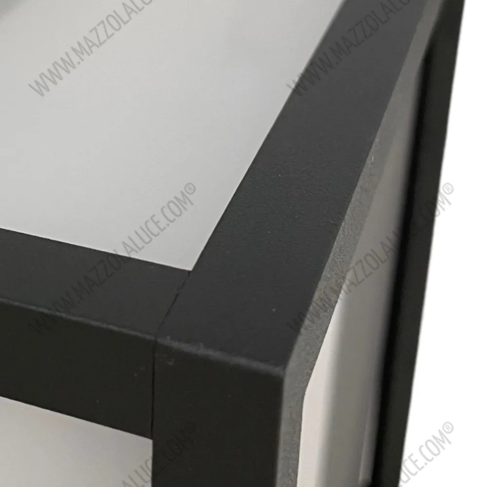 Applique Da Esterno-IsyLuce Applique quadrato antracite per esterno quad déco