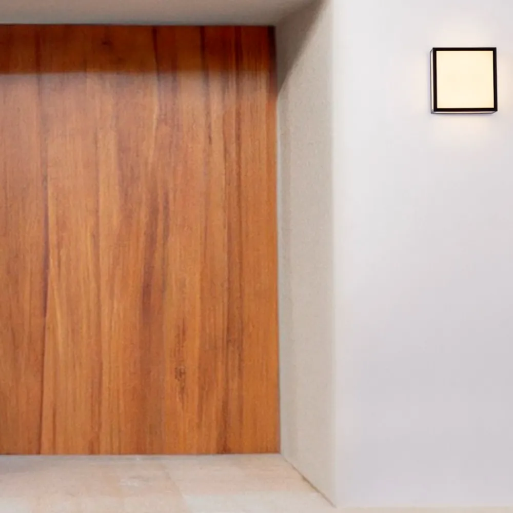 Applique Da Esterno-IsyLuce Applique quadrato antracite per esterno quad déco