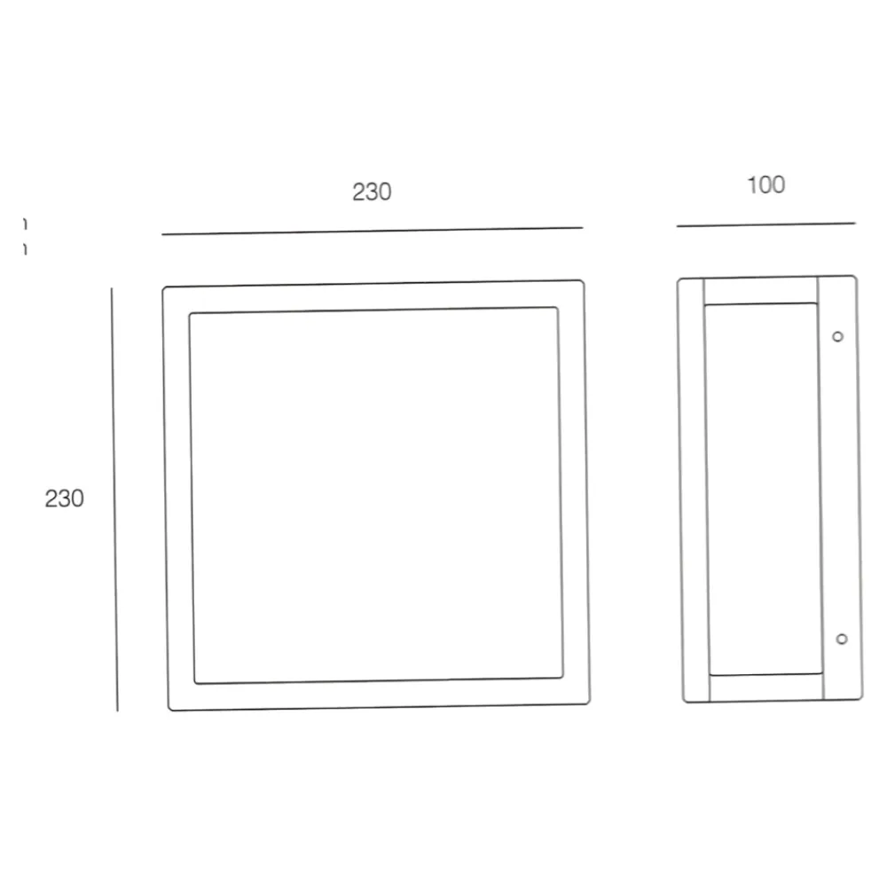 Applique Da Esterno-IsyLuce Applique quadrato antracite per esterno quad déco