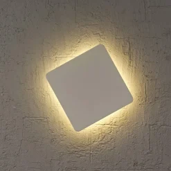 Applique Da Parete-Selezionato da Mazzolaluce Applique quadrato bianco led 12w 3000k design moderna