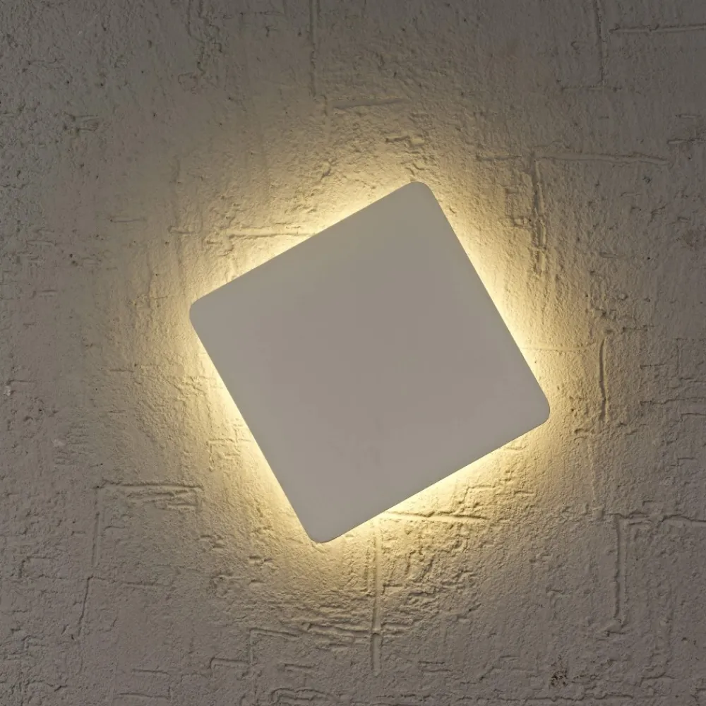 Applique Da Parete-Selezionato da Mazzolaluce Applique quadrato bianco led 12w 3000k design moderna