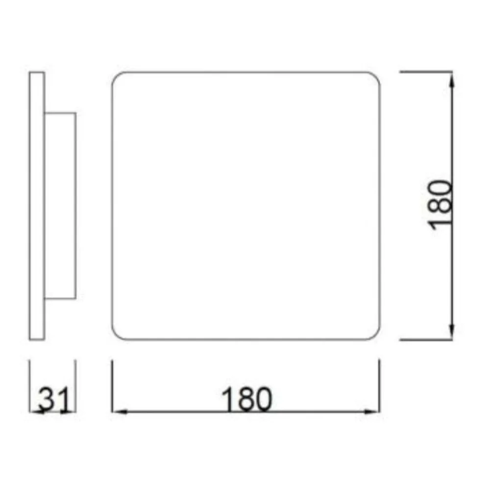 Applique Da Parete-Selezionato da Mazzolaluce Applique quadrato bianco led 12w 3000k design moderna