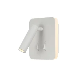 Applique Camera Da Letto-Selezionato da Mazzolaluce Applique quadrato bianco 2 luci per comodino camera da letto
