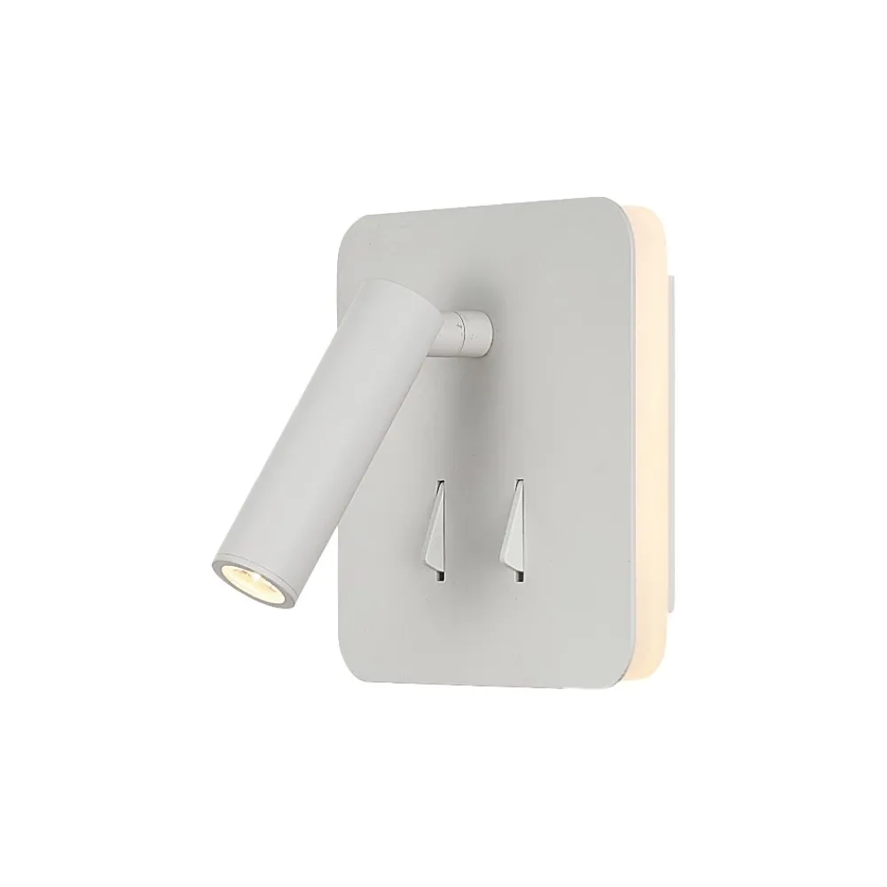 Applique Camera Da Letto-Selezionato da Mazzolaluce Applique quadrato bianco 2 luci per comodino camera da letto
