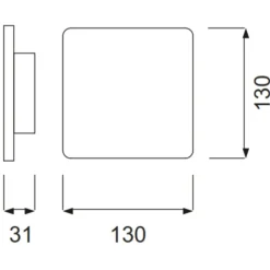 Applique Camera Da Letto-Selezionato da Mazzolaluce Applique quadrato bianco 6w 3000k moderna