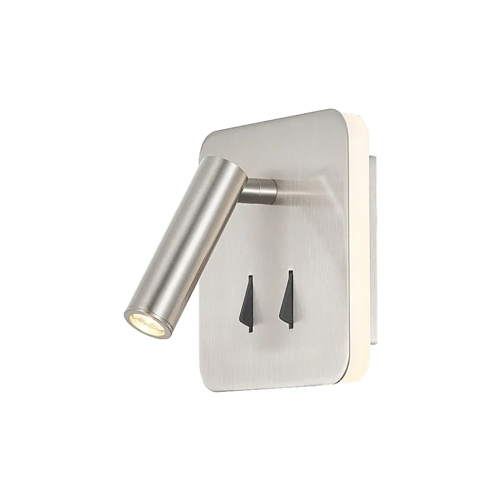 Applique Camera Da Letto-Selezionato da Mazzolaluce Applique quadrato da parete grigio nickel per camera da letto