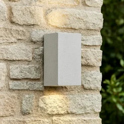 Applique Da Esterno-Selezionato da Mazzolaluce Applique quadrato di cemento bianco ip65 per esterno