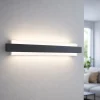 Applique Da Parete-Fabas Luce Applique regolo nero moderno led 21w 3000k dimmerabile