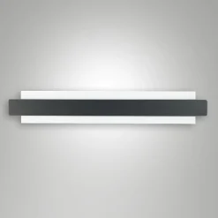 Applique Da Parete-Fabas Luce Applique regolo nero moderno led 21w 3000k dimmerabile