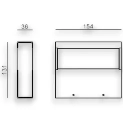 Applique Da Parete-Linea Light Applique regolo v2 led 14w 3000k bianco