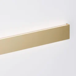 Applique Da Parete-Selezionato da Mazzolaluce Applique rettangolare 120cm dorata led 44w 3000k moderna
