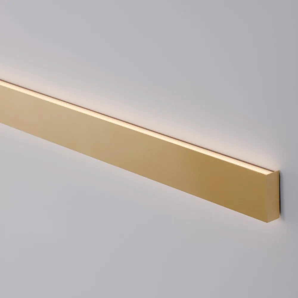 Applique Da Parete-Selezionato da Mazzolaluce Applique rettangolare 90cm oro led 36w 3000k moderna