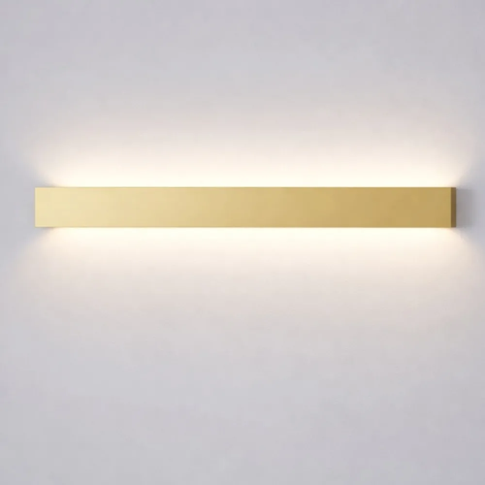 Applique Da Parete-Selezionato da Mazzolaluce Applique rettangolare 90cm oro led 36w 3000k moderna