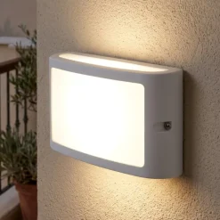 Applique Da Esterno-Selezionato da Mazzolaluce Applique rettangolare da esterno bianca moderna led 10w 4000k ip65
