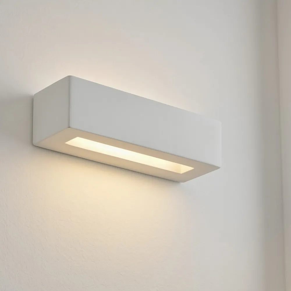 Applique Da Parete-Selezionato da Mazzolaluce Applique rettangolare di gesso bianco