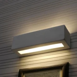 Applique Da Parete-Selezionato da Mazzolaluce Applique rettangolare di gesso bianco