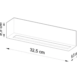 Applique Da Parete-Selezionato da Mazzolaluce Applique rettangolare di gesso bianco