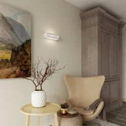 Applique Da Parete-Selezionato da Mazzolaluce Applique rettangolare gesso bianca moderna