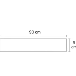 Applique Da Parete-IsyLuce Applique rettangolare nera da parete led 72w cct dimmerabile