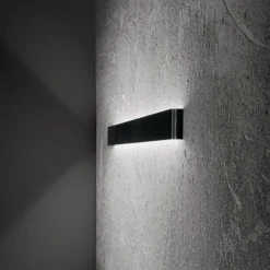 Applique Da Parete-Perenz Illuminazione Applique rettangolare nera led 12w 3000k moderna wey perenz