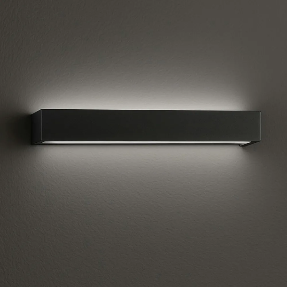 Applique Da Parete-Perenz Illuminazione Applique rettangolare nero led 20w 3000k rummo