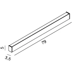 Applique Da Parete-Perenz Illuminazione Applique rettangolare nero led 20w 3000k rummo