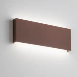 Applique Da Esterno-Affralux Applique rettangolare per esterni corten 30w 3000k 4000k