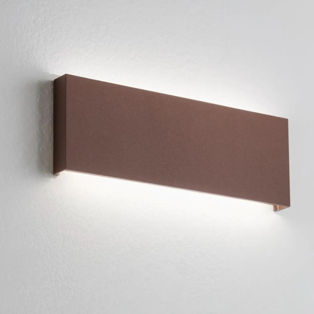 Applique Da Esterno-Affralux Applique rettangolare per esterni corten 30w 3000k 4000k
