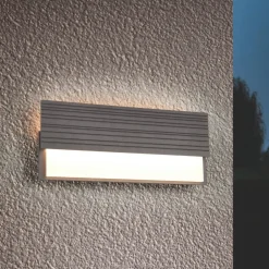 Applique Da Esterno-Selezionato da Mazzolaluce Applique rettangolare per esterno moderna antracite led smd 10w 3000k ip44