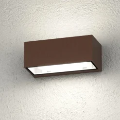 Applique Da Esterno-Top Light Applique rettangolare per esterno balcone moderna corten spa