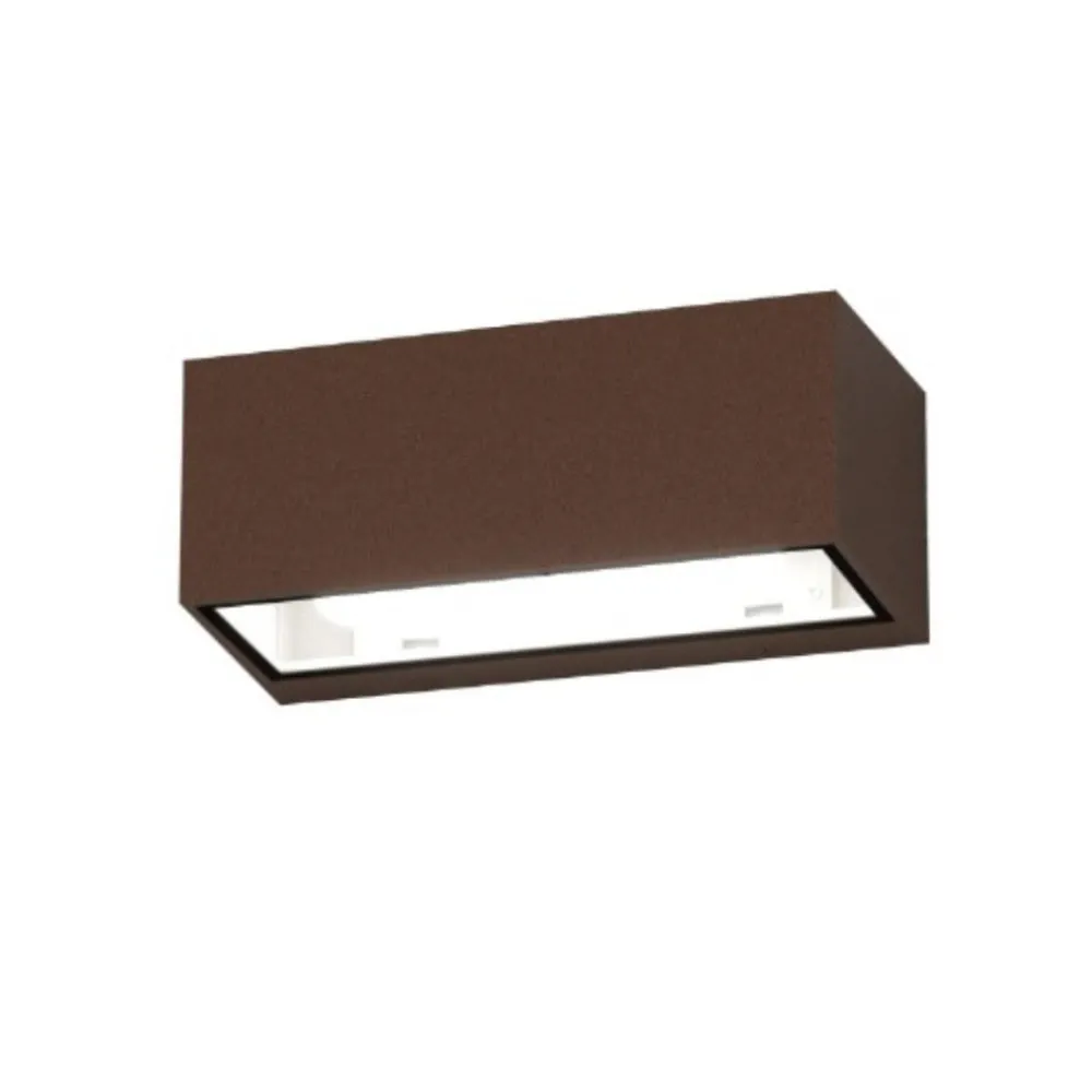 Applique Da Esterno-Top Light Applique rettangolare per esterno balcone moderna corten spa
