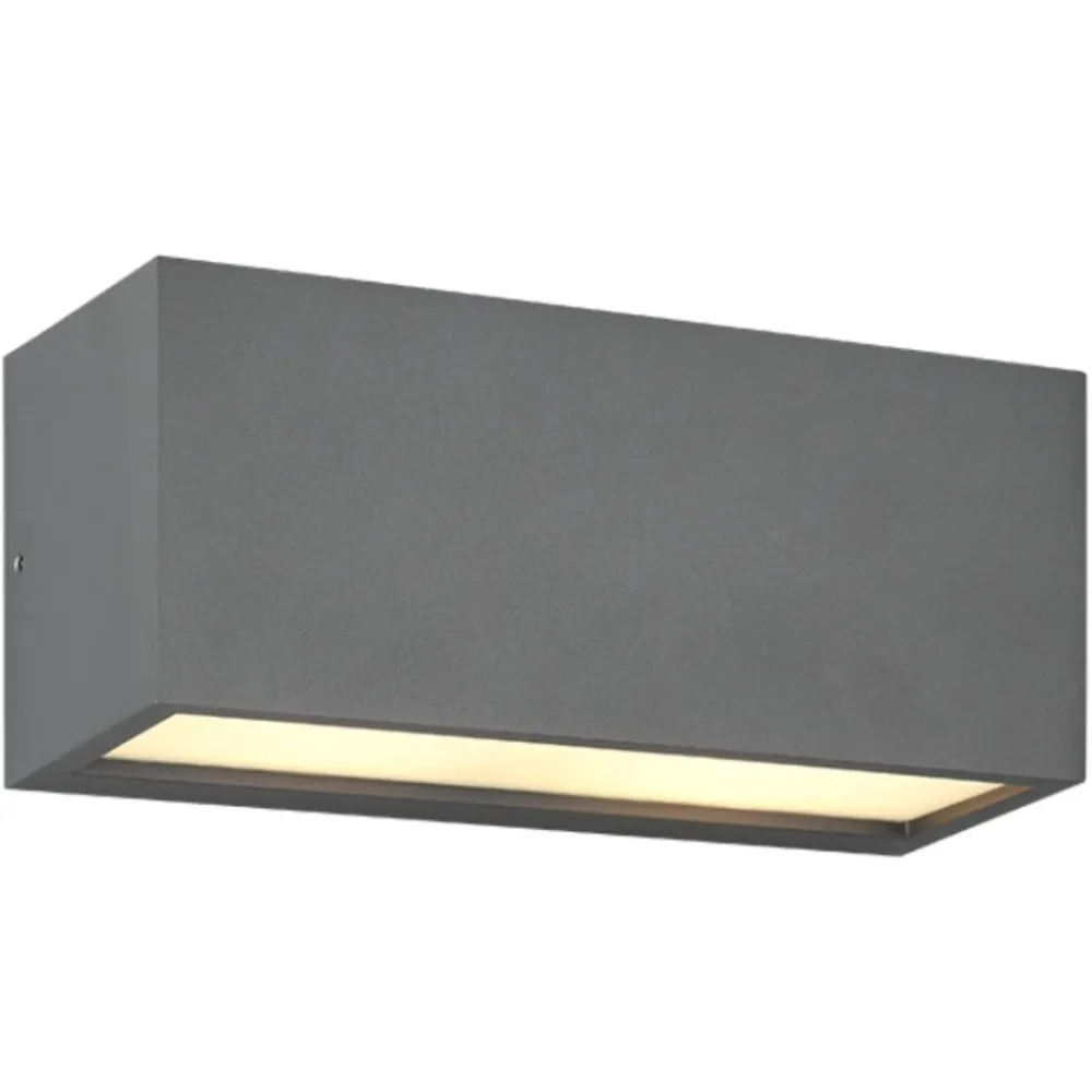 Applique Da Esterno-Selezionato da Mazzolaluce Applique rettangolare per esterni antracite moderna ip44