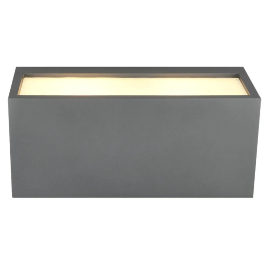Applique Da Esterno-Selezionato da Mazzolaluce Applique rettangolare per esterni antracite moderna ip44