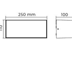 Applique Da Esterno-Selezionato da Mazzolaluce Applique rettangolare per esterni antracite moderna ip44