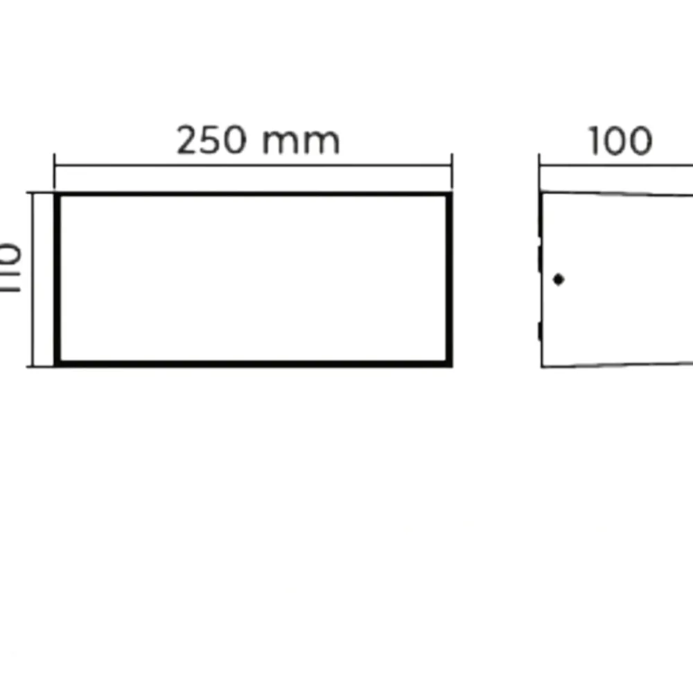 Applique Da Esterno-Selezionato da Mazzolaluce Applique rettangolare per esterni antracite moderna ip44