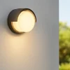 Applique Da Esterno-Selezionato da Mazzolaluce Applique rotondo nero per esterno led 2700k 3300k 4000k
