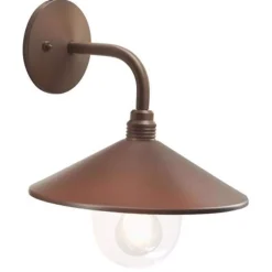 Applique Da Esterno-Selezionato da Mazzolaluce Applique rustica marrone da esterno luce verso il basso