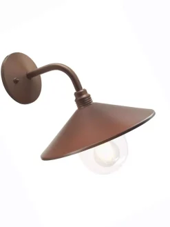 Applique Da Esterno-Selezionato da Mazzolaluce Applique rustica marrone da esterno luce verso il basso