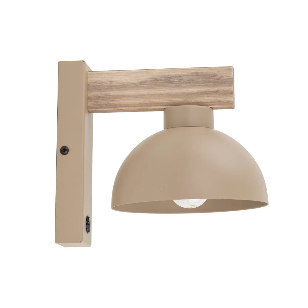 Applique Camera Da Letto-Selezionato da Mazzolaluce Applique sabbia in legno con interruttore da comodino per camera da letto