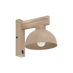 Applique Camera Da Letto-Selezionato da Mazzolaluce Applique sabbia in legno con interruttore da comodino per camera da letto
