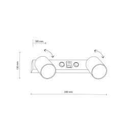 Applique Camera Da Letto-Selezionato da Mazzolaluce Applique sabbia multifunzione presa usb con interruttori per comodini camera da letto