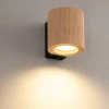 Applique Da Parete-Selezionato da Mazzolaluce Applique scandinavo da parete in legno con interruttore luce verso il basso