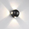 Applique Da Esterno-Selezionato da Mazzolaluce Applique sfera nera per esterno moderna 4 luci led 8w 3000k