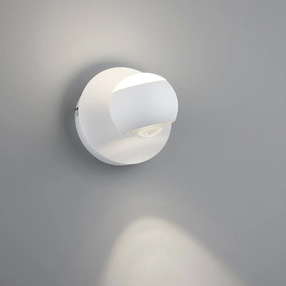 Applique Da Parete-Selezionato da Mazzolaluce Applique sferico bianco led 5w da 2700k a 6500k con telecomando