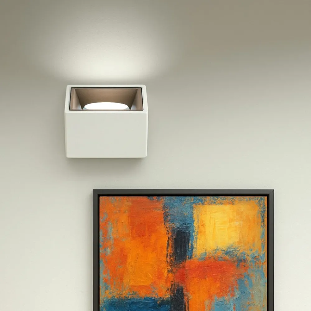 Applique Da Parete-Sforzin Illuminazione Applique sforzin gesso bronzo nassa quadrato