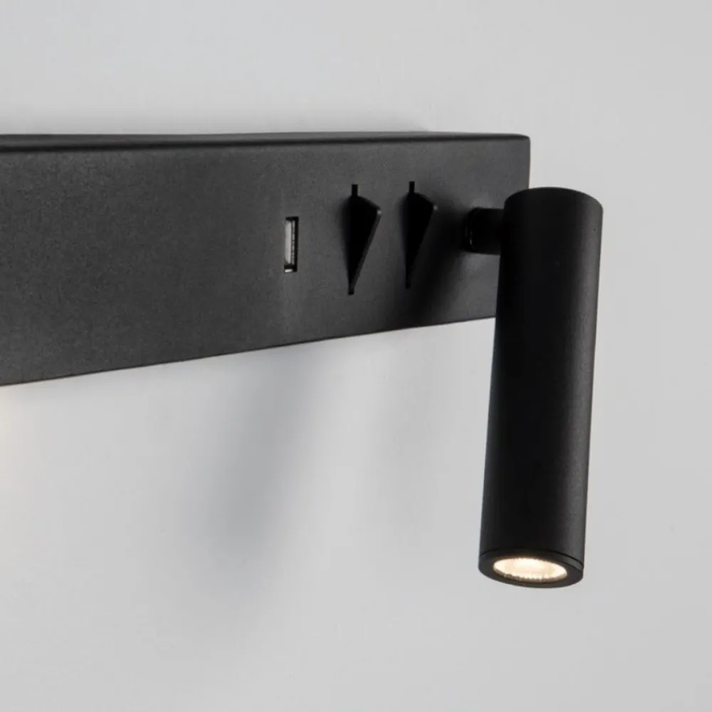 Applique Camera Da Letto-Selezionato da Mazzolaluce Applique sinistro nero per comodino camera da letto moderna
