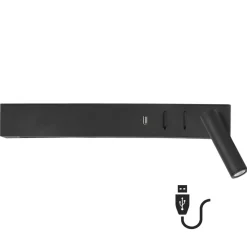 Applique Camera Da Letto-Selezionato da Mazzolaluce Applique sinistro nero per comodino camera da letto moderna